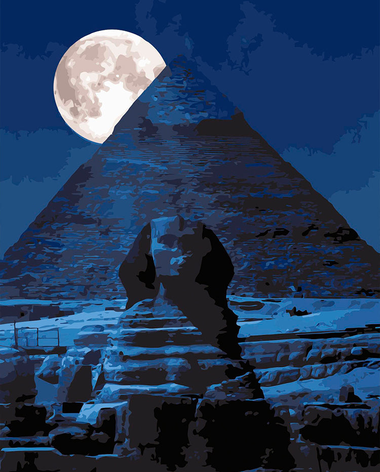 La Gran Pirámide de Guiza en Egipto Pintar por Números