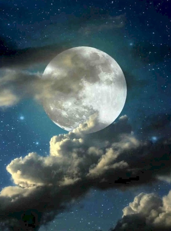 La Luna Llena entre Las Nubes Pintar por Números