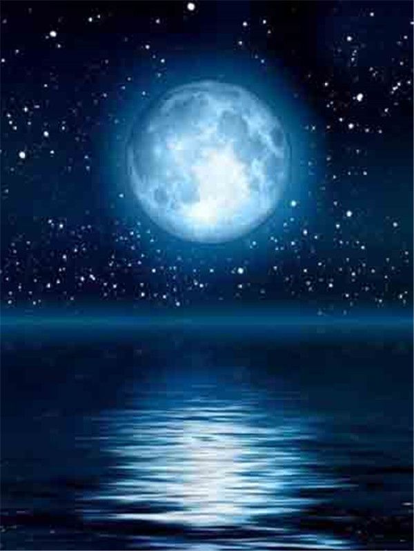 La Luna Llena Reflejando en el Mar Pintar por Números