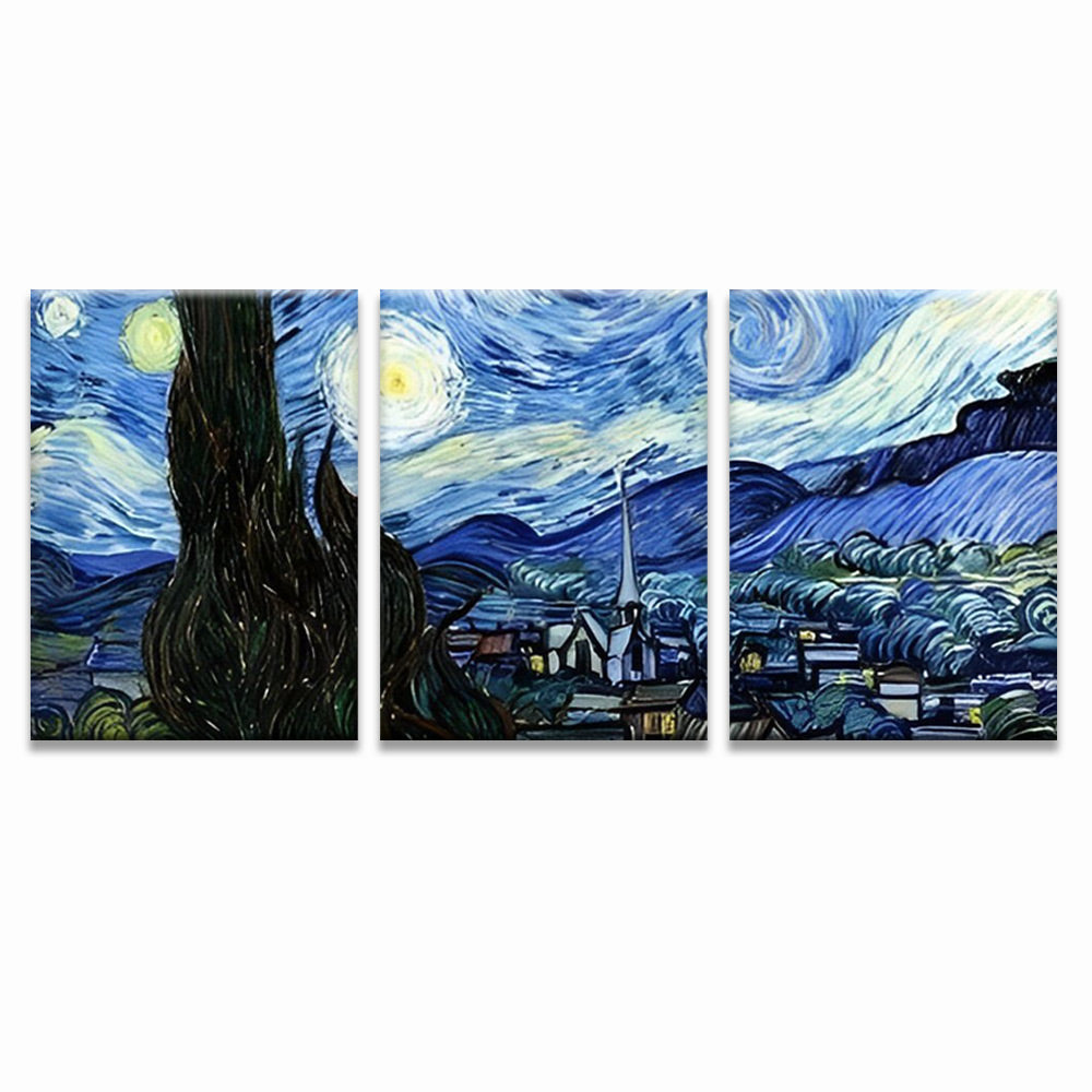 La Noche Estrellada 3 Partes Pintar por Números