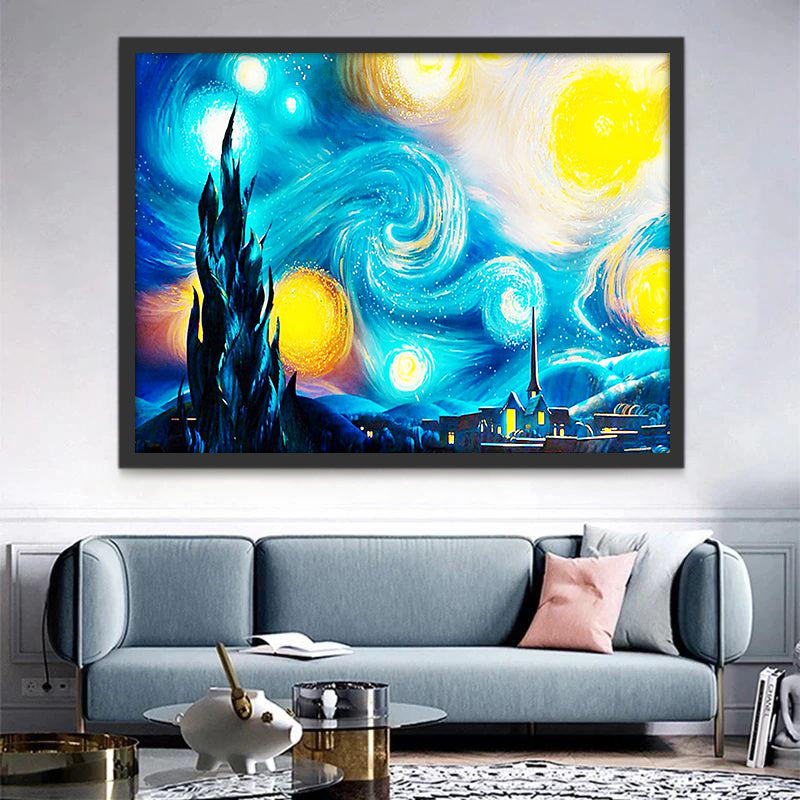 La Noche Estrellada en la Pintura Pintar por Números