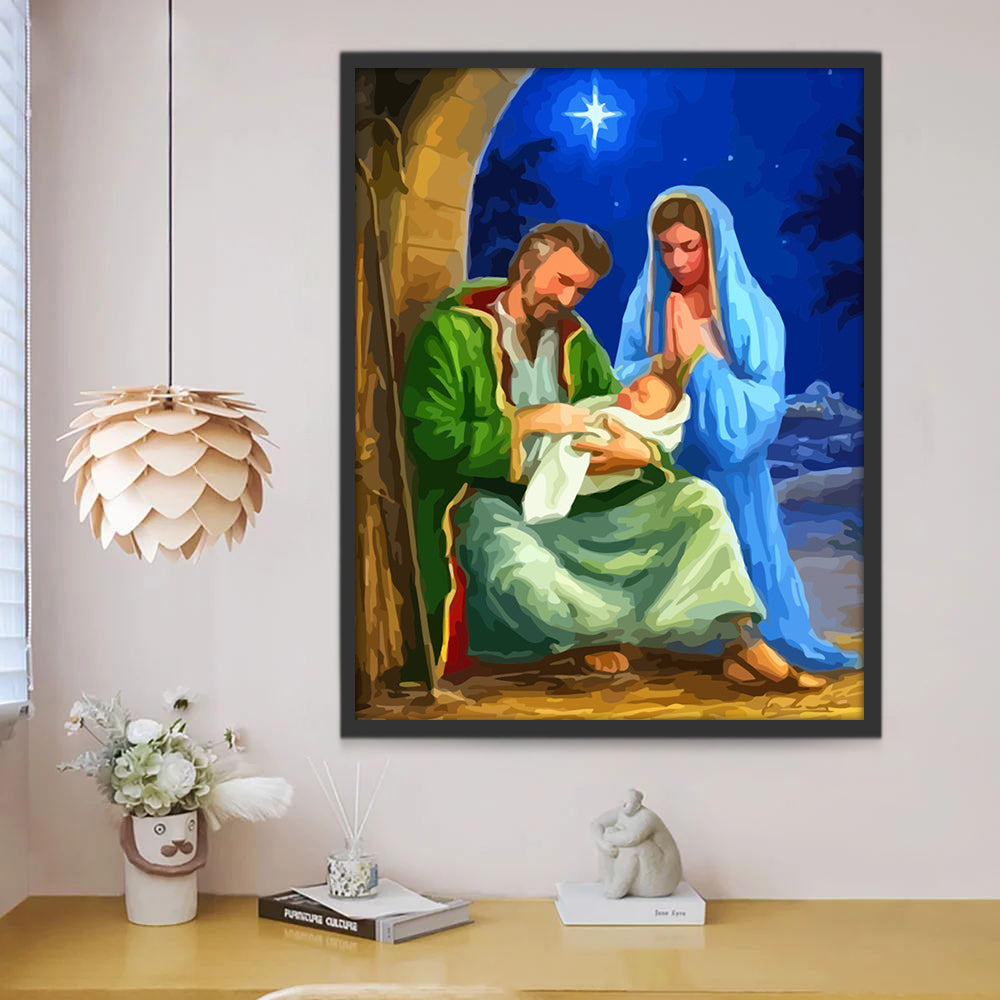 La Sagrada Familia de Jesús Pintar por Números