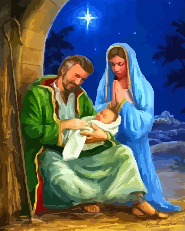 La Sagrada Familia de Jesús Pintar por Números