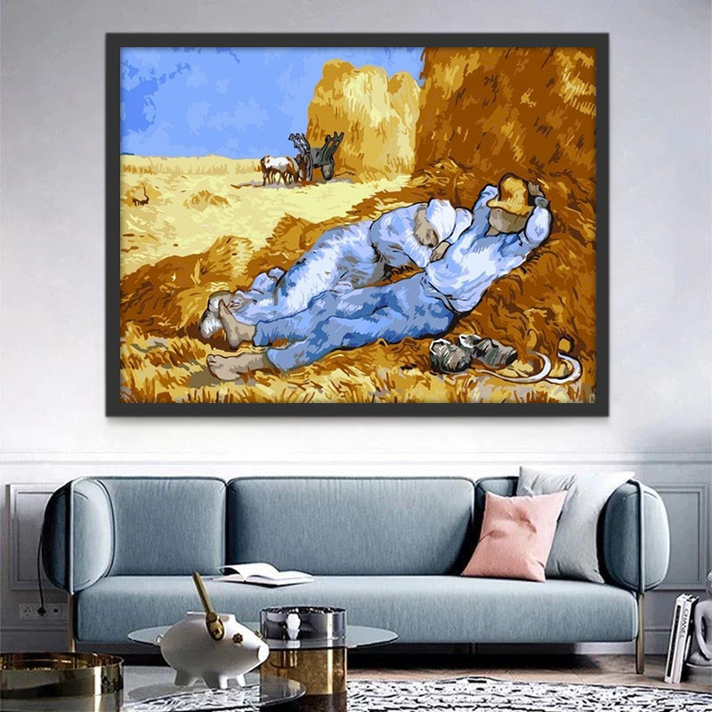 La Siesta después de Millet de Van Gogh Pintar por Números