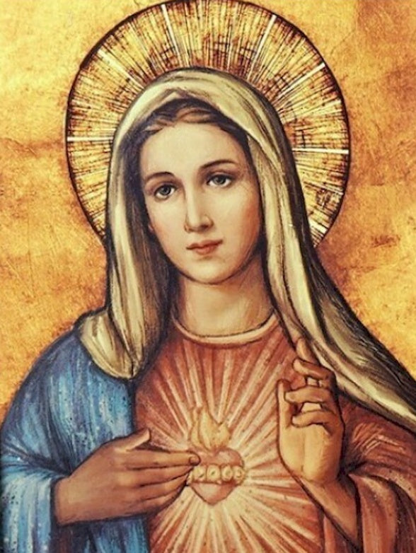 La Virgen con el Corazón en el Pecho Pintar por Números