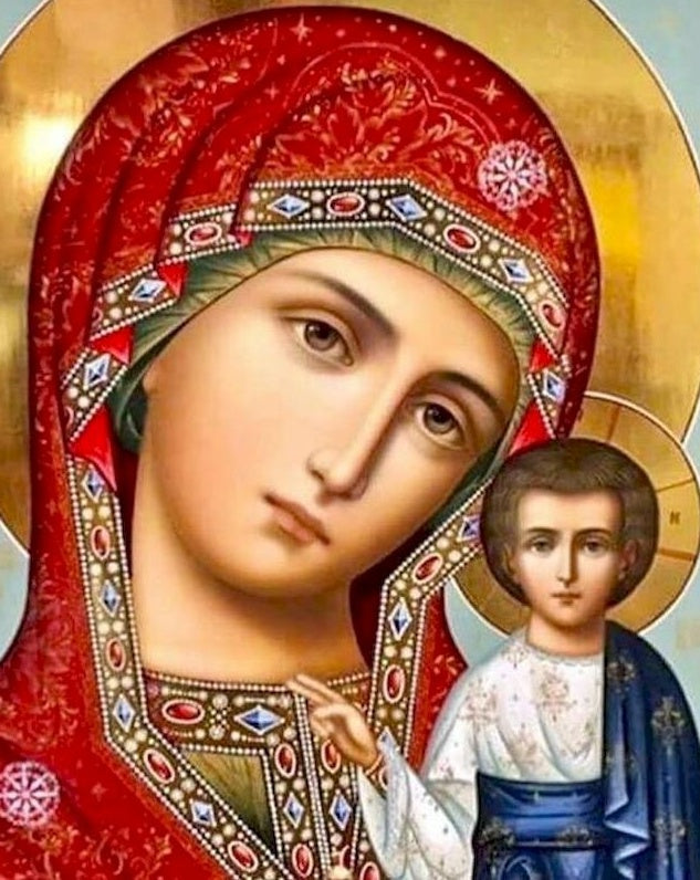 La Virgen y El Niño en el Arte Pintar por Números