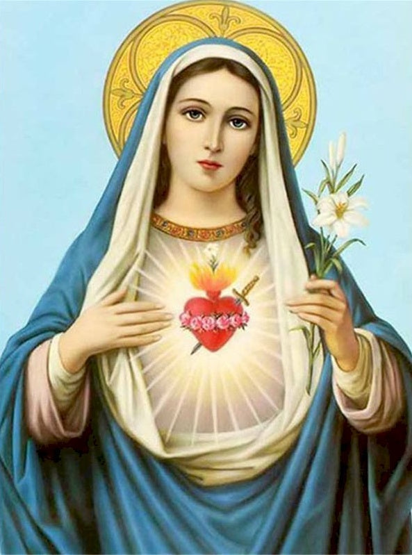 La Virgencita del Sagrado Corazón Pintar por Números