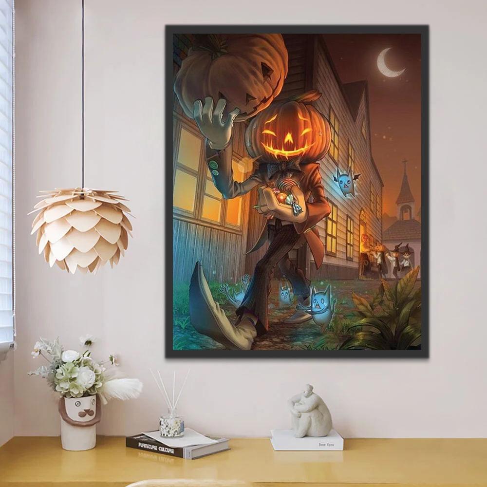 Ladrón de Calabaza en Halloween Pintar por Números