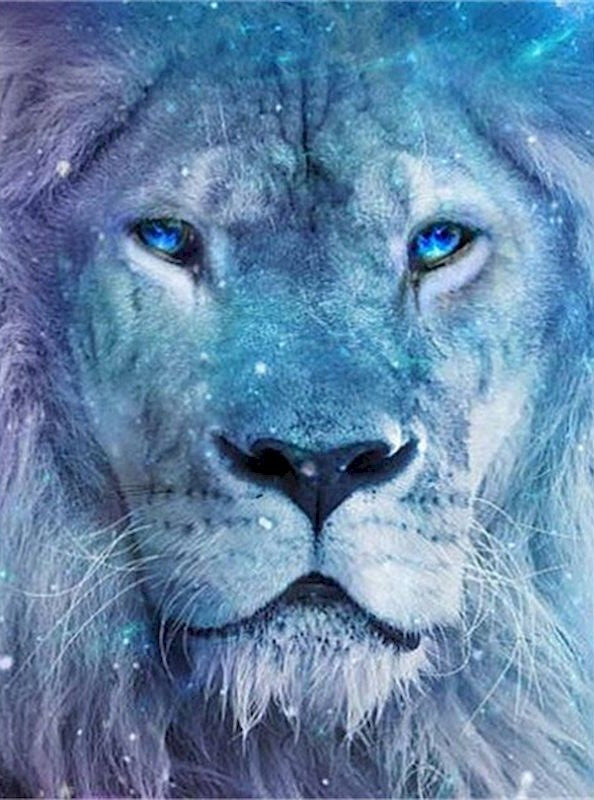 León Azul Pintar por Números