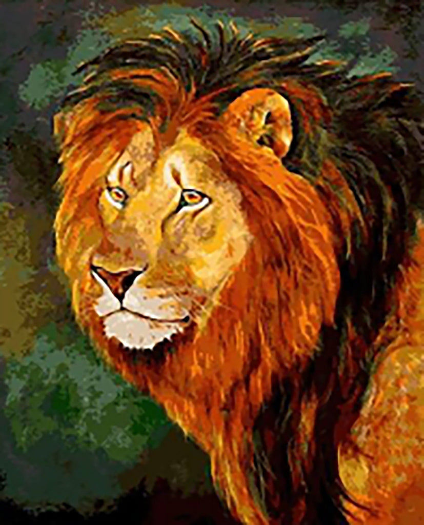 León en el Bosque Oscuro Pintar por Números