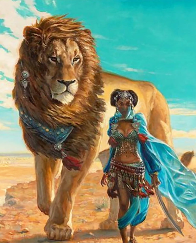 León y Mujer Pintar por Números