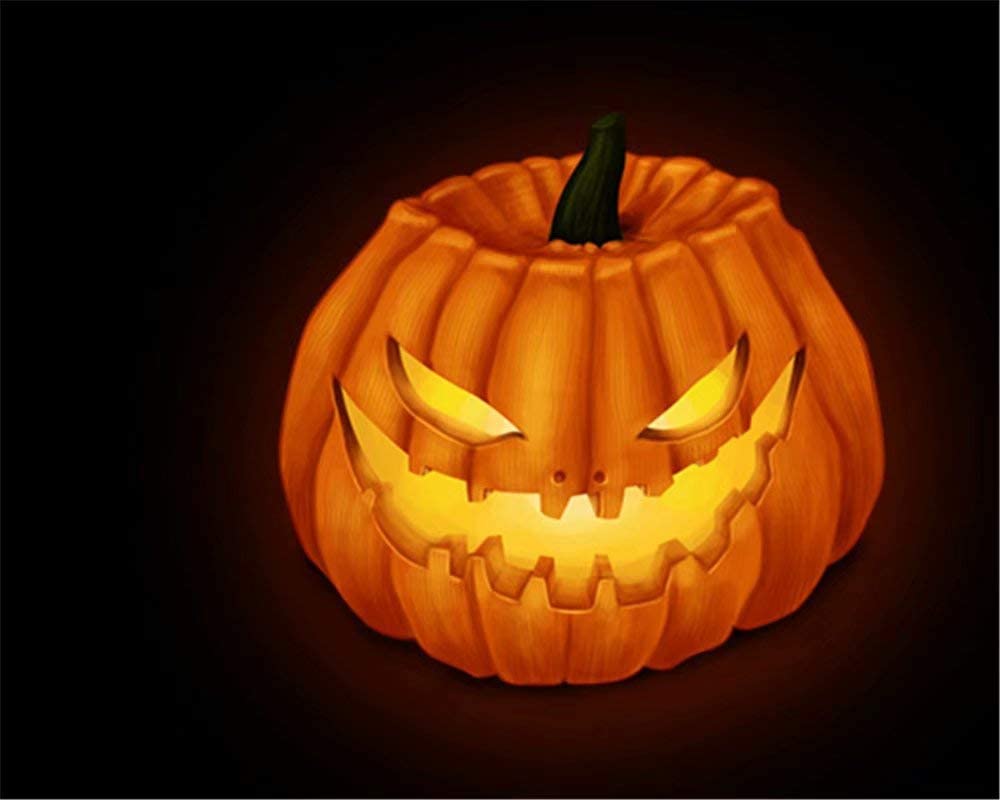 Linterna de Calabaza de Halloween Pintar por Números
