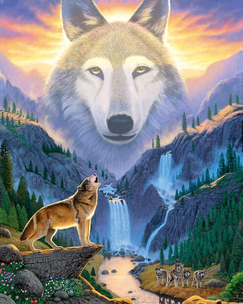 Lobos en Todas Partes de Montaña Pintar por Números