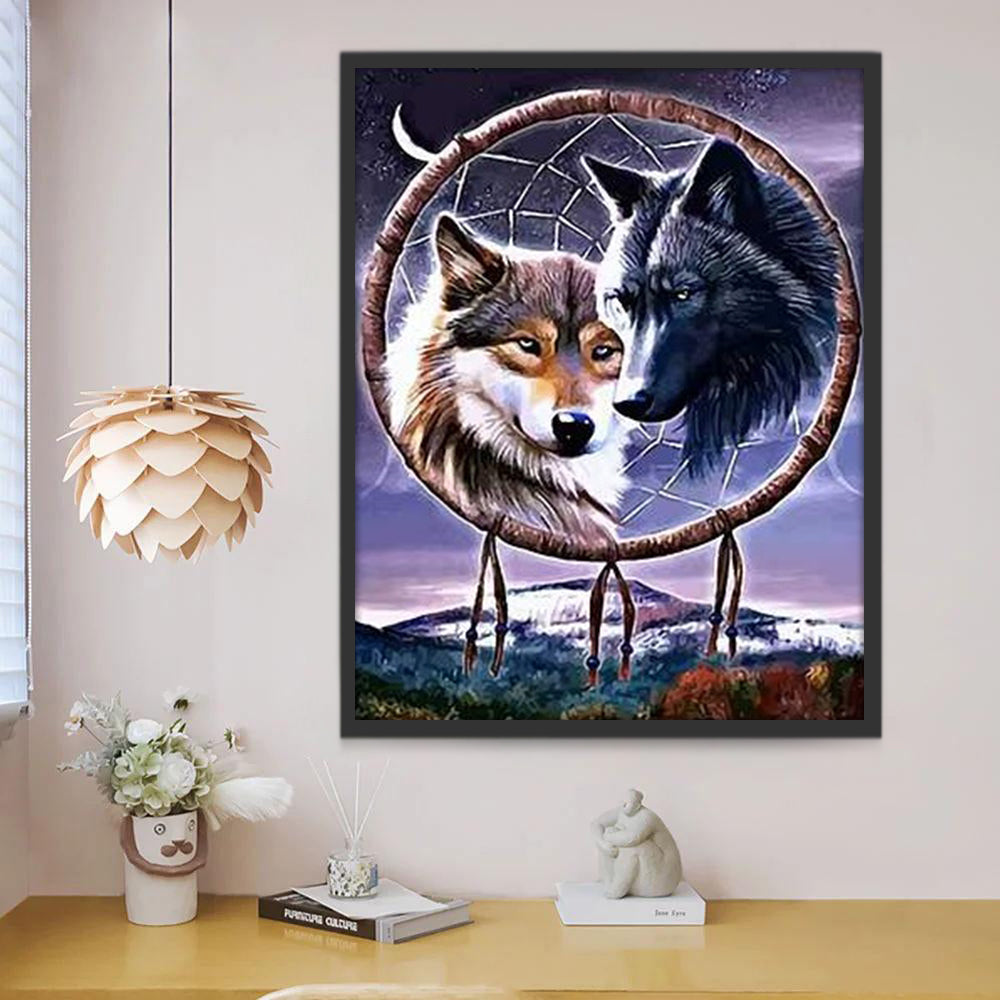 Lobos y Atrapasueños Pintar por Números
