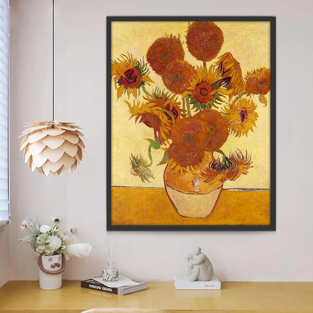 Los Girasoles de Vincent Van Gogh Pintar por Números