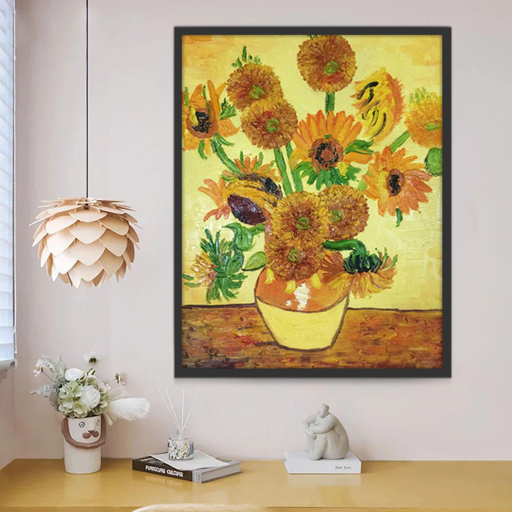 Los Girasoles Pintados Por Vincent Van Gogh Pintar por Números