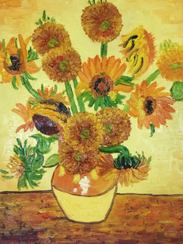 Los Girasoles Pintados Por Vincent Van Gogh Pintar por Números