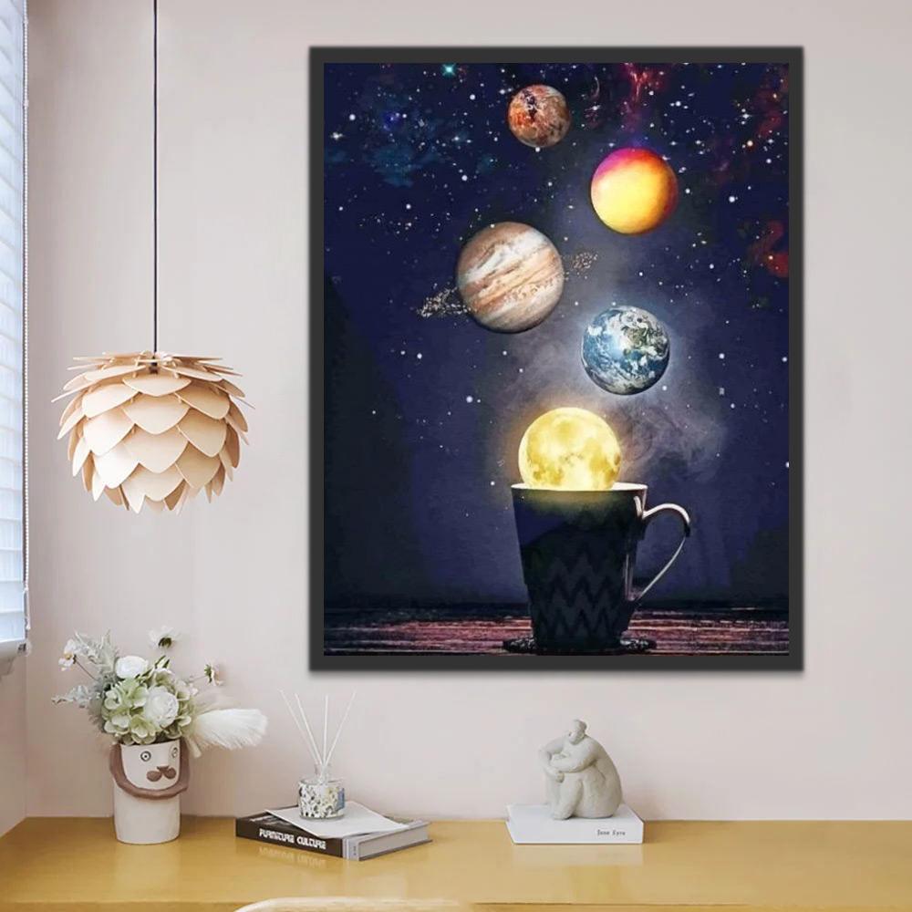 Los Planetas Caídos en la Taza Pintar por Números