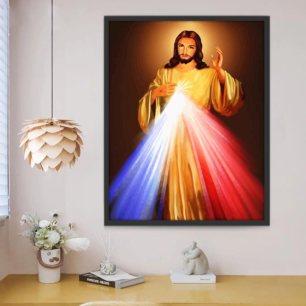 Los Rayos de la Divina Misericordia Pintar por Números