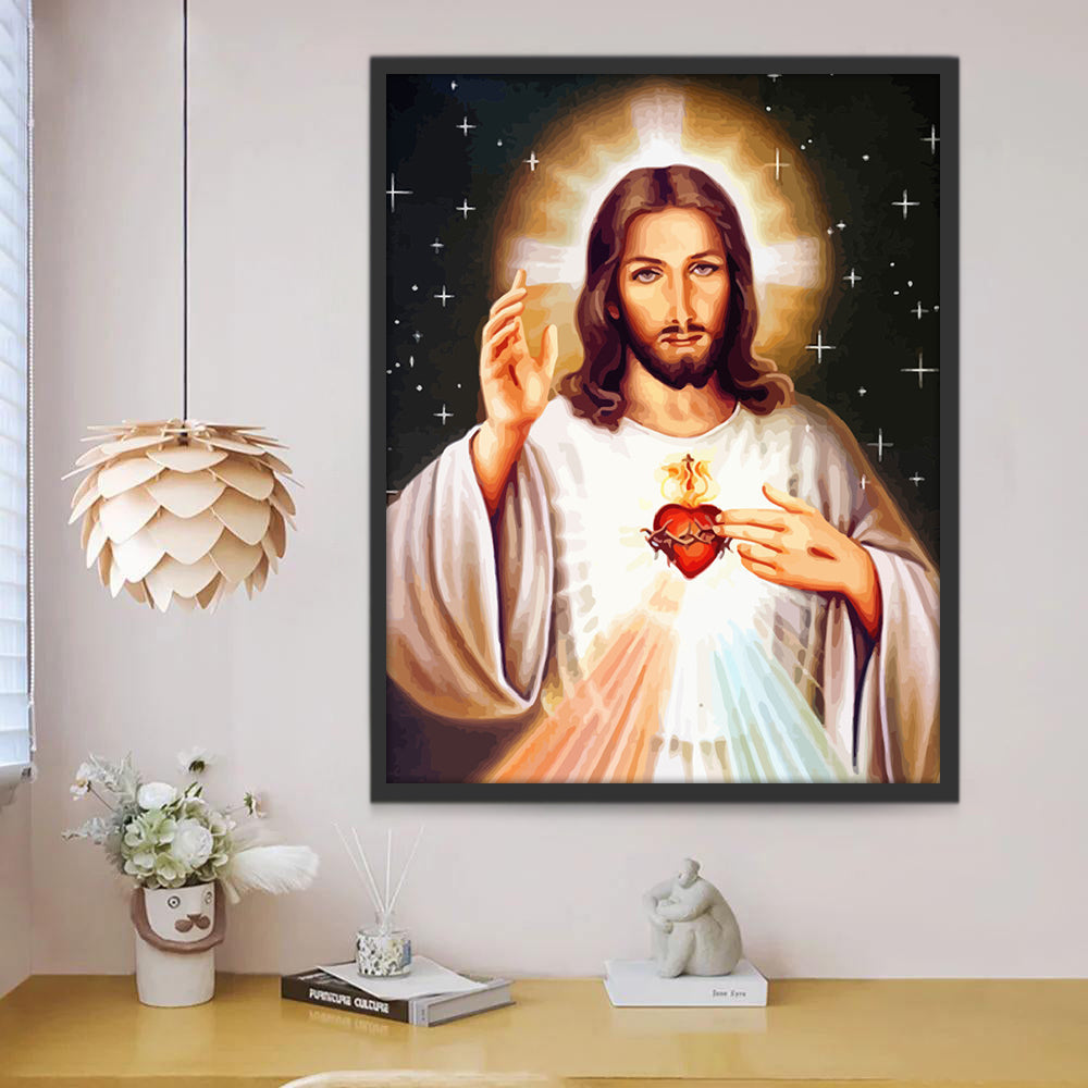 Los Rayos de Luz de Jesús de la Divina Misericordia Pintar por Números