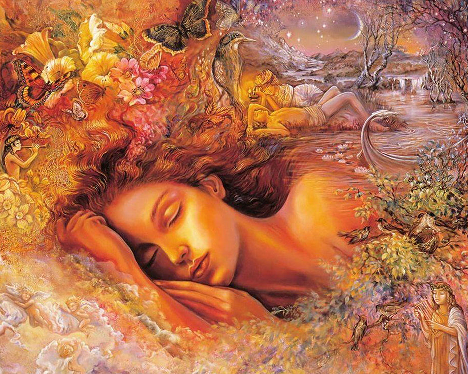 Los Sueños de Mujer Durmiendo Pintar por Números