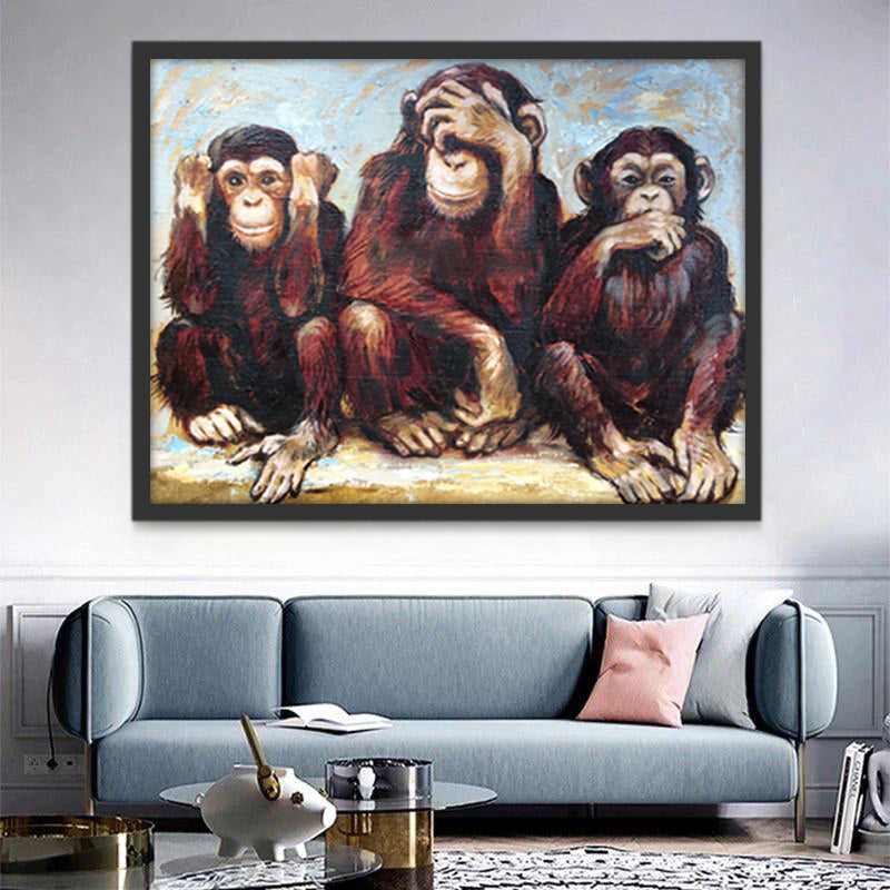 Los Tres Monos Sabios Pintar por Números