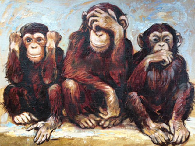 Los Tres Monos Sabios Pintar por Números