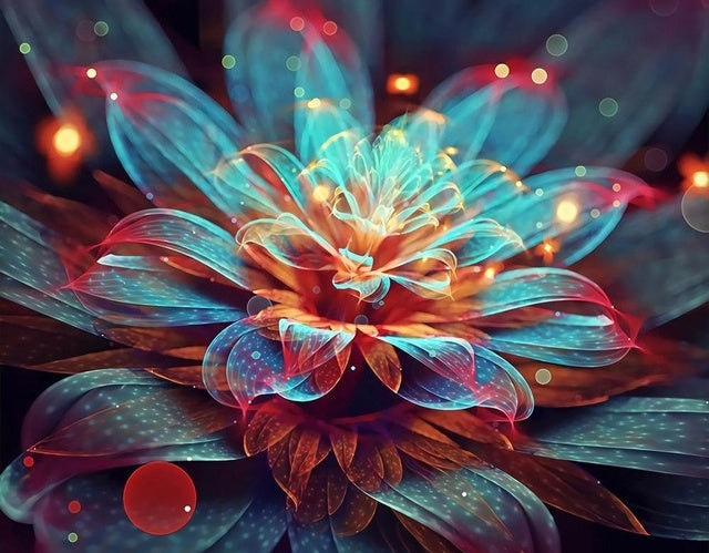 Loto Mágico Virtual con Color Rojo y Azul Pintar por Números