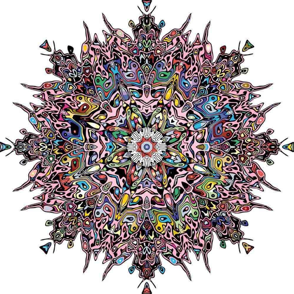 Mandala Colorida y Compleja Pintar por Números
