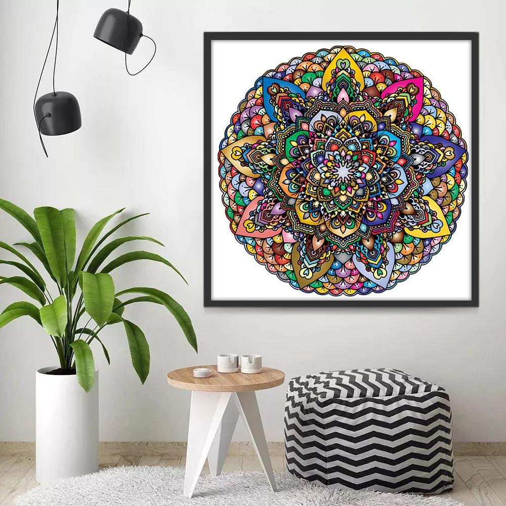 Mandala Compleja Colorida Pintar por Números