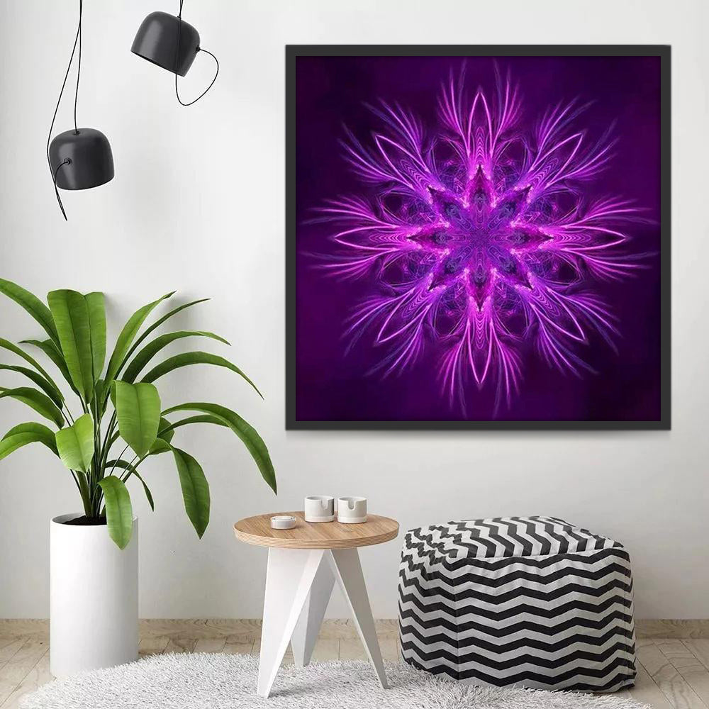 Mandala de Color Morado Pintar por Números