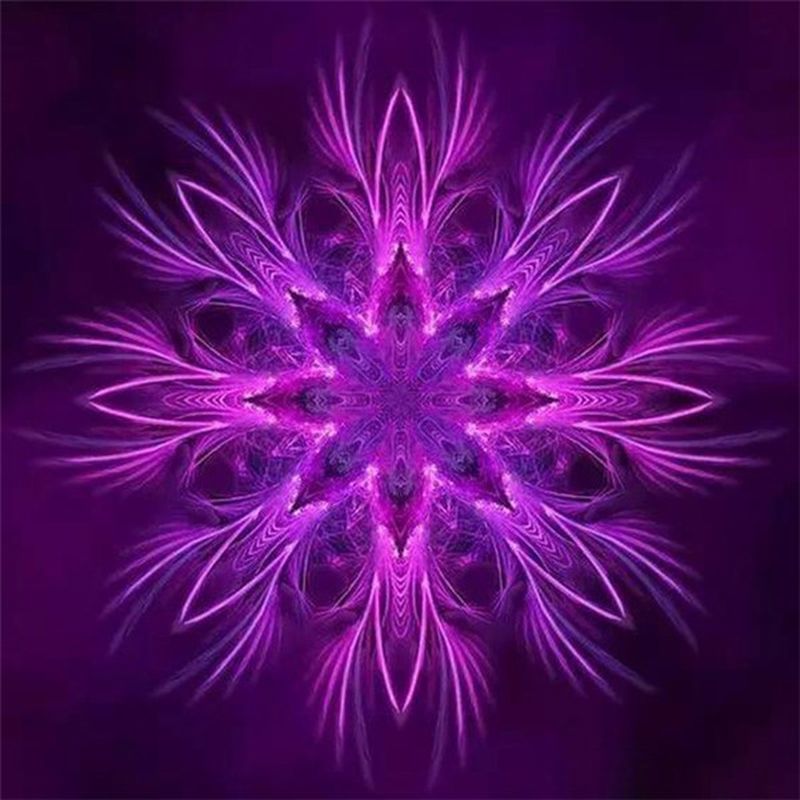 Mandala de Color Morado Pintar por Números