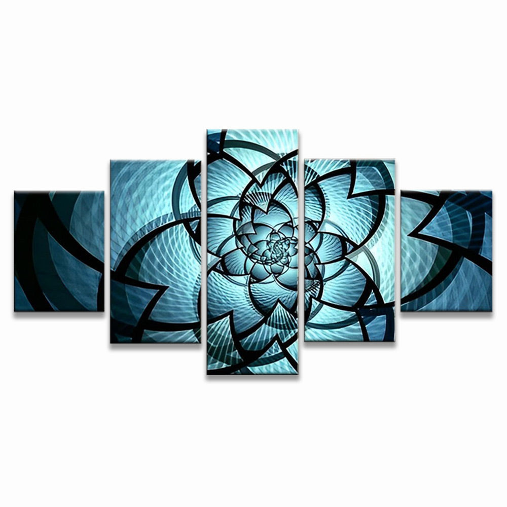 Mandala Floral 5 Partes Pintar por Números