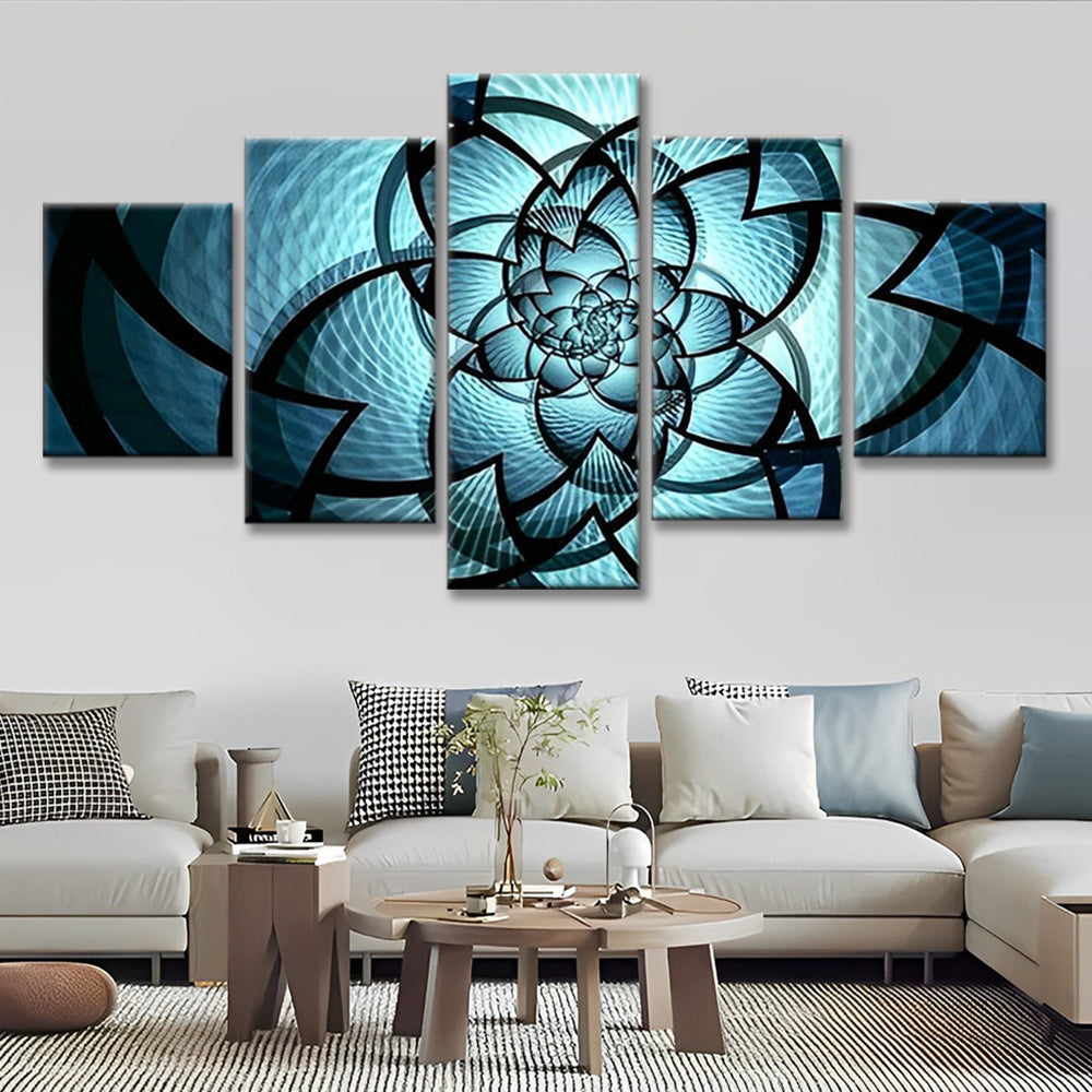 Mandala Floral 5 Partes Pintar por Números