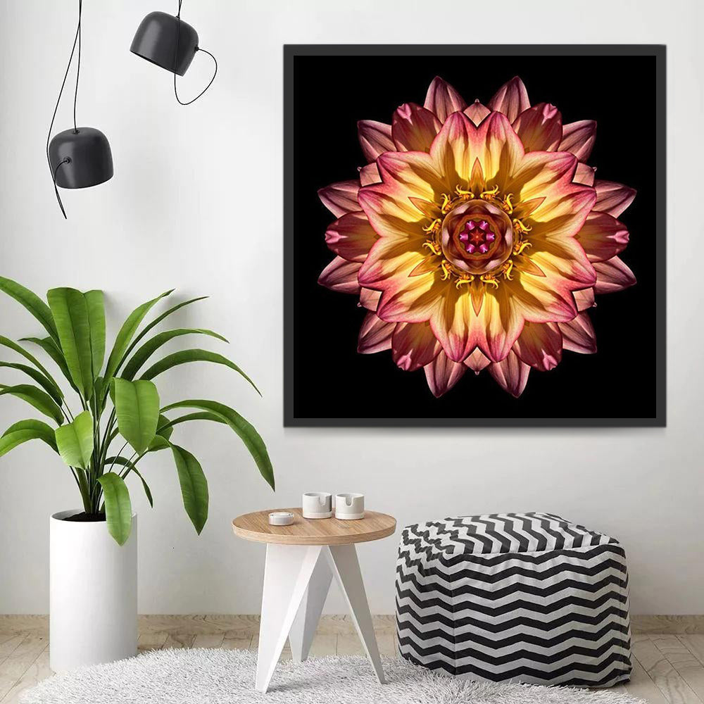 Mandala Rosada en Forma de Flor Pintar por Números