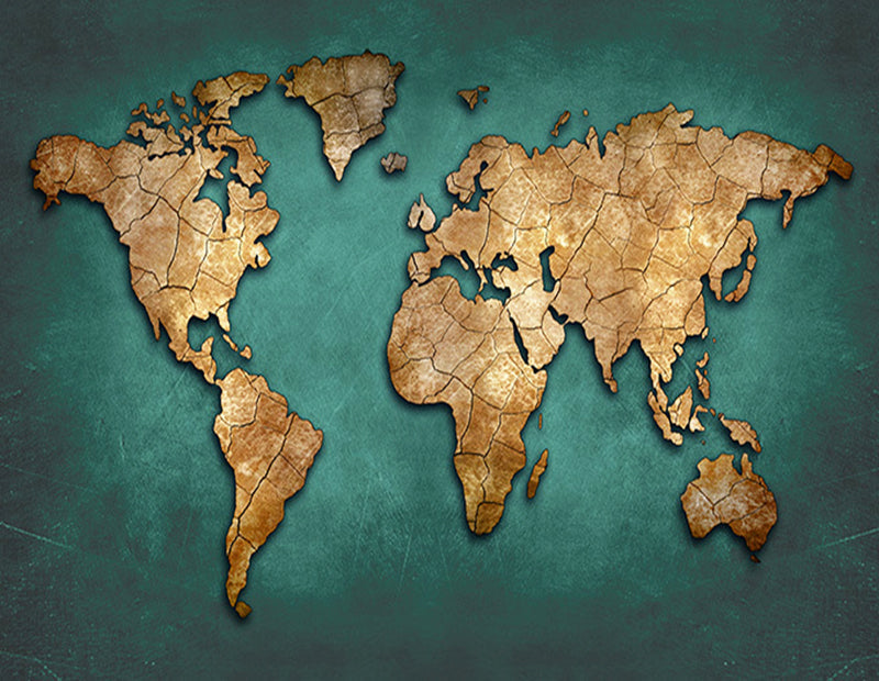 Mapa del Mundo Recortado del Papel Pintar por Números