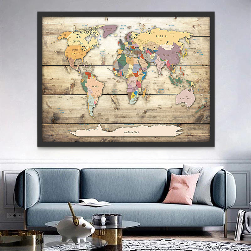 Mapa Mundial en Madera Pintar por Números