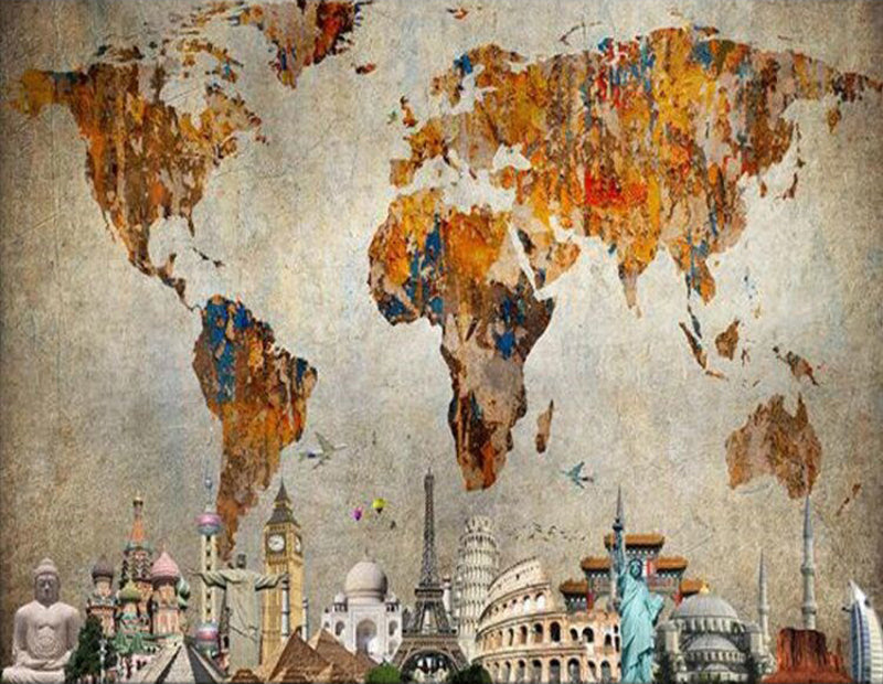 Mapa y Atracciones de Fama Mundial Pintar por Números