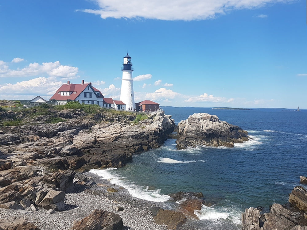 Mar y Costa con Faro y Casas Pintar por Números