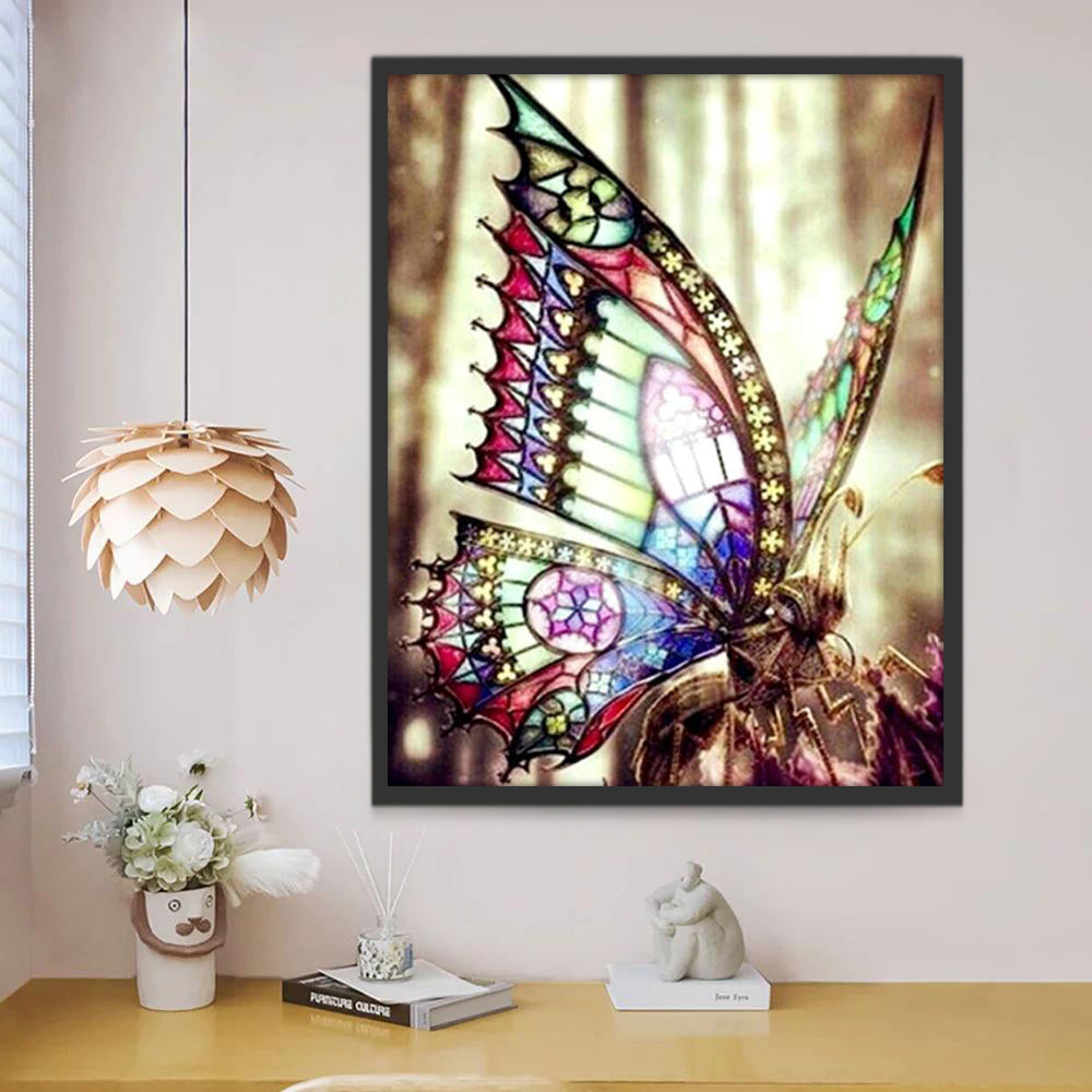 Mariposa con Alas Coloridas Pintar por Números