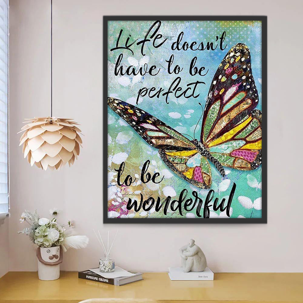 Mariposa con Oración Poética Pintar por Números