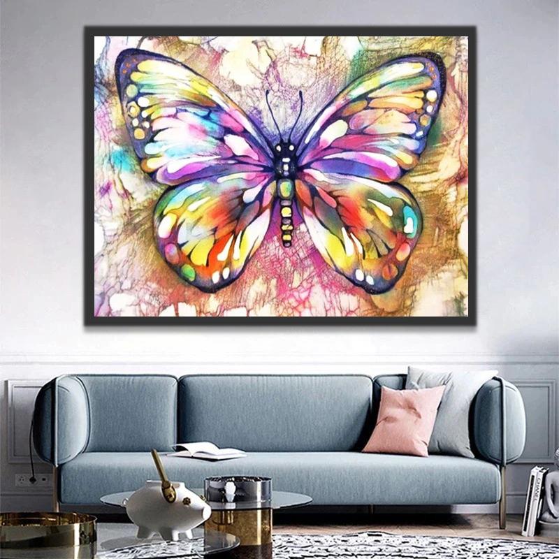 Mariposa de Colores Brillantes Pintar por Números