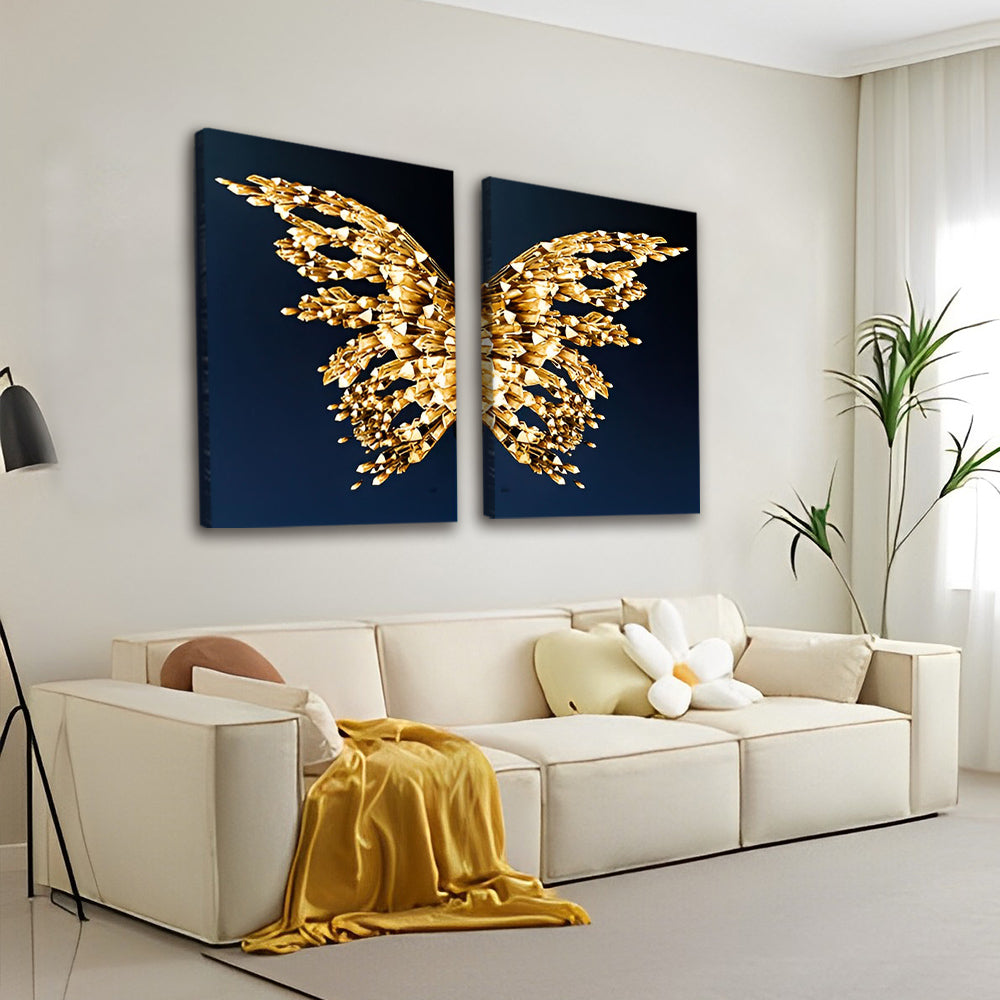 Mariposa Dorada 2 Partes Pintar por Números