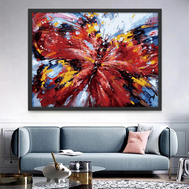 Mariposa Roja Pintar por Números