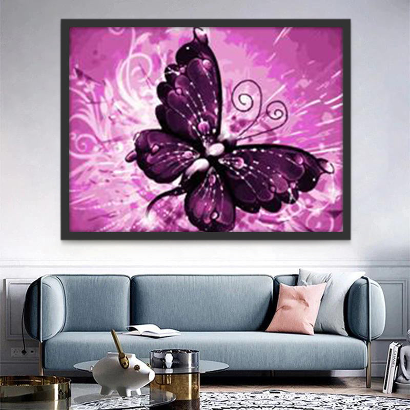 Mariposa Violácea Pintar por Números