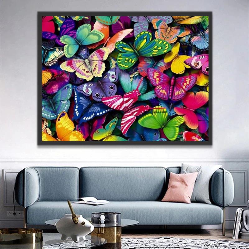 Mariposas de Colores Brillantes Pintar por Números