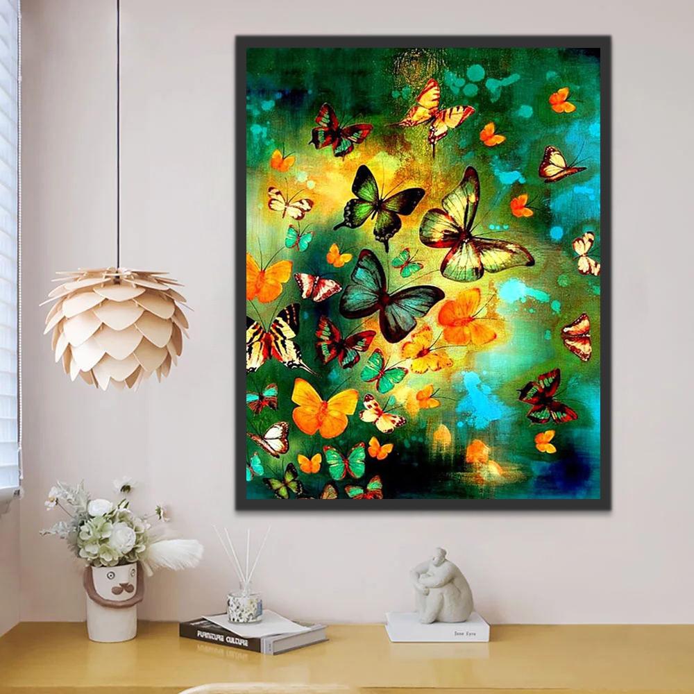 Mariposas de Colores Brillantes Pintar por Números