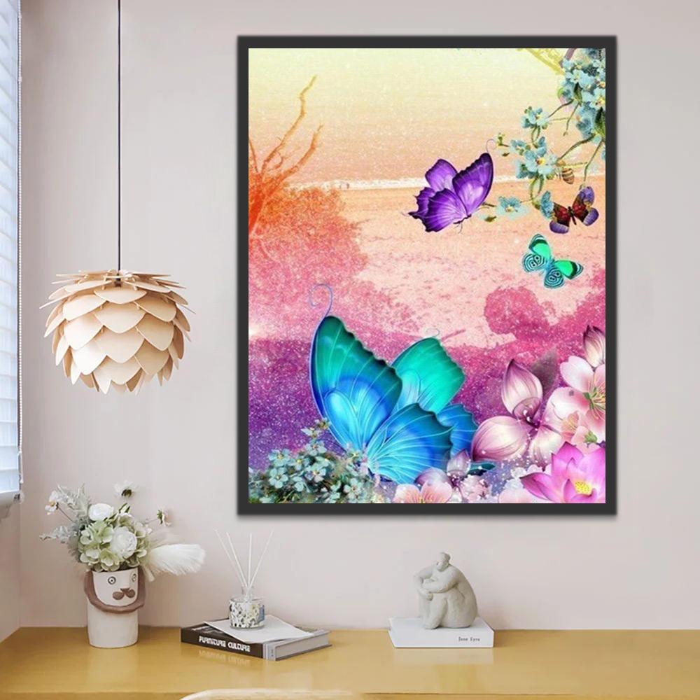 Mariposas Moradas y Azules Pintar por Números