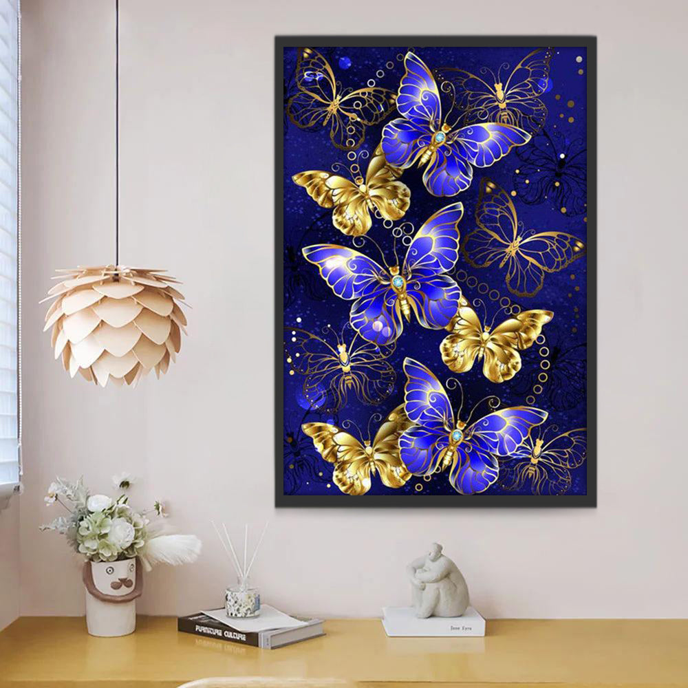 Mariposas Moradas y Doradas Pintar por Números