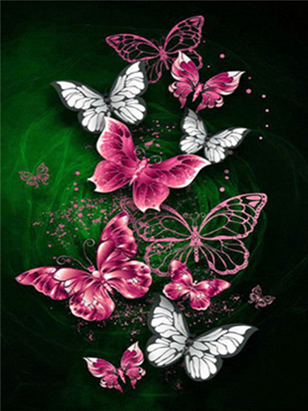 Mariposas Rosas y Blancas Pintar por Números